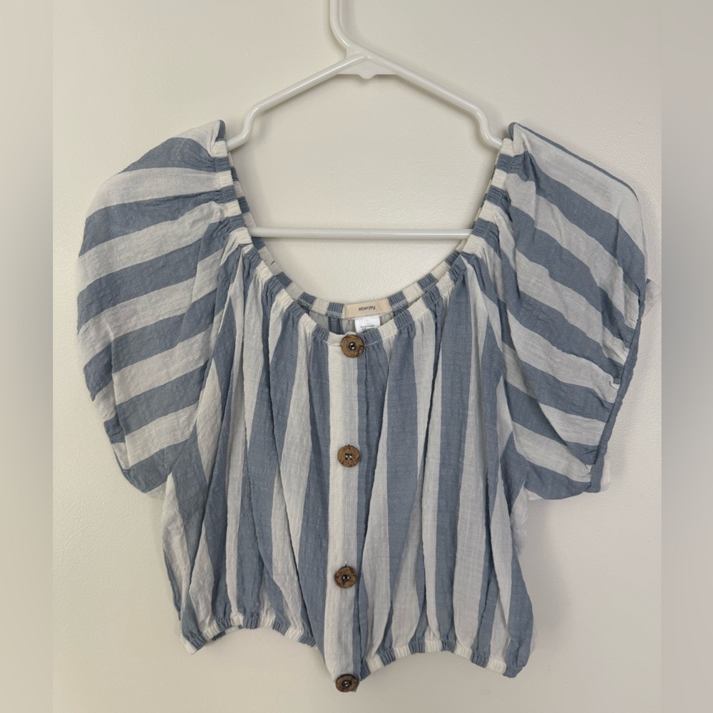 NWOT Eberjey Umbrella Stripes Harper Crop Top M